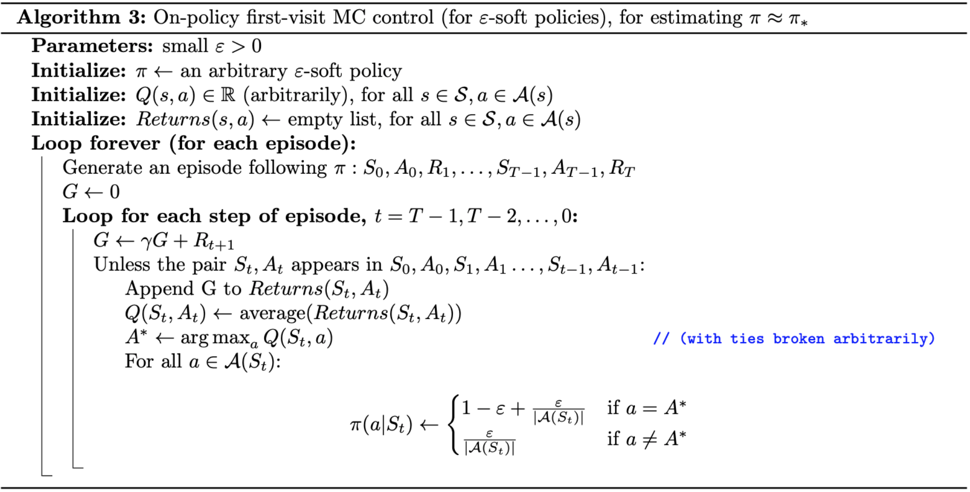 MCES pseudocode